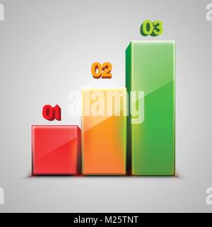 Graph numbered template Stock Vector