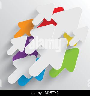 White arrows vector illustration Stock Vector