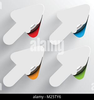 White arrows vector illustration Stock Vector