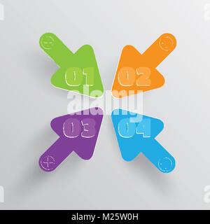 Clean abstract arrows for advertising, vector Stock Vector