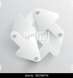 White arrows vector illustration Stock Vector