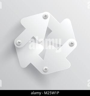 White arrows vector illustration Stock Vector