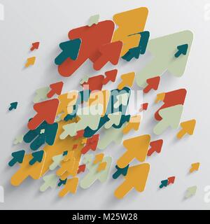 White arrows vector illustration Stock Vector