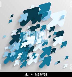 White arrows vector illustration Stock Vector