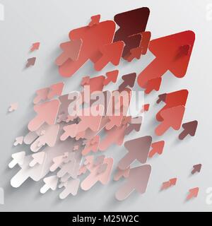 White arrows vector illustration Stock Vector