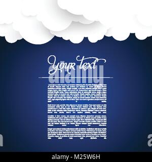 eps10 vector cloud illustration web template Stock Vector