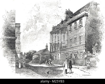 10 Downing St, London, England, Mid 19th Century.  Official residence of the First Lord of the Treasury, office of the Prime minister Stock Photo