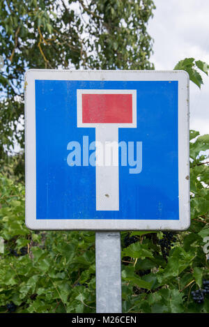 French dead end road sign Stock Photo