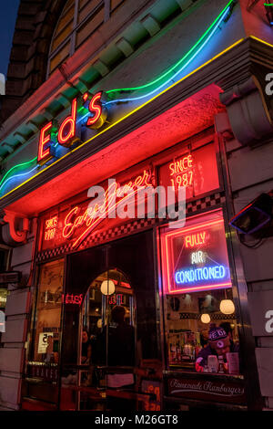 Ed's Easy Diner, Moor street, Soho, London Stock Photo