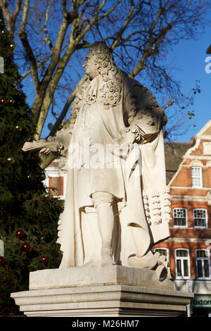 Sir Hans Sloane statue, King's Rd, London, UK Stock Photo