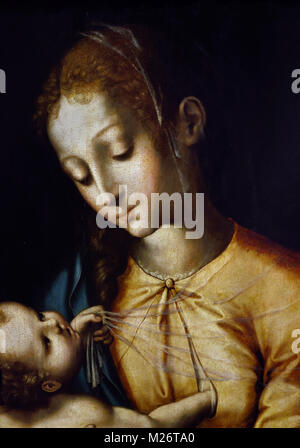 Virgin and Child 1560 - 1570 15th-century by Luis de Morales (1468–1501) Spain Spanish Stock Photo
