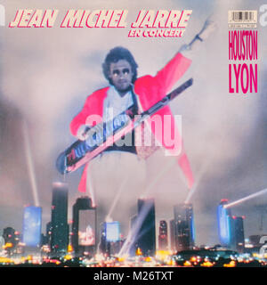 Jean Michel Jarre - original vinyl album cover - Huston Lyon - 1987 Stock Photo