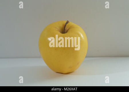 Golden apple delicious isolated on white background. Clipping Path. Full depth of field. fresh apple isolated on white background . Stock Photo