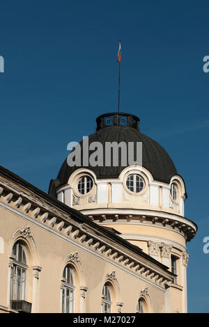 Exterior of the Headquarters Bulgarian Academy of Sciences established in 1869 of BAS at Tzar Osvoboditel Blvd in the center of Sofia capital of Bulgaria Stock Photo