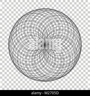 Spirograph element vector illustration on isolated background. Abstract symbol. Stock Vector