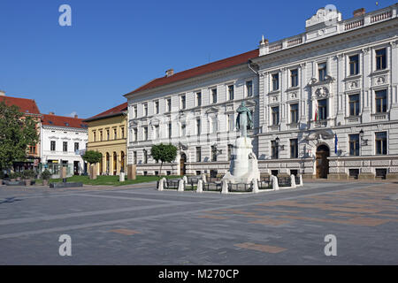 The Kossuth square monument Pecs Hungary Stock Photo