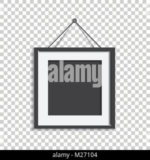 Realistic photo frame isolated on isolated background. Pictures frame vector illustration. Stock Vector