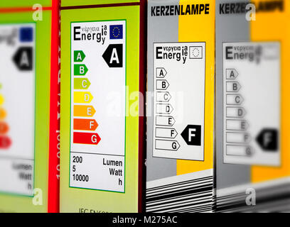 Energy efficient products labels Stock Photo