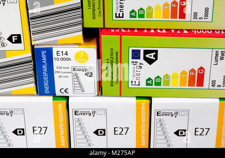 Energy efficient products labels Stock Photo