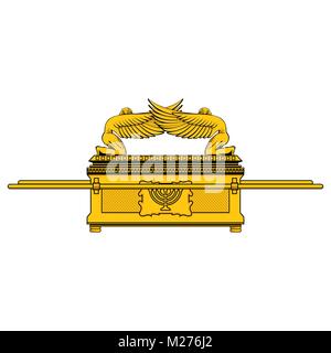 The Ark of the Covenant is the shrine of the Jewish people Stock Vector