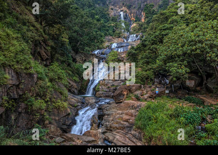 Ravana Falls, Ella, Sri Lanka, Asia Stock Photo