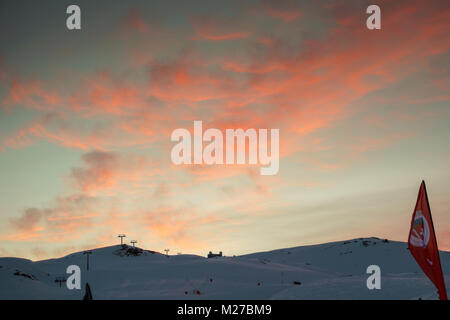 Winter Wonderland in Zermatt, Matterhorn, Switzerland Stock Photo