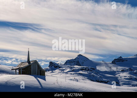 Winter Wonderland in Zermatt, Matterhorn, Switzerland Stock Photo