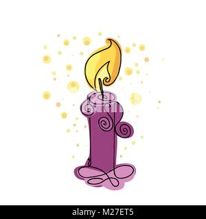 Candlelight. Burning candle Stock Vector