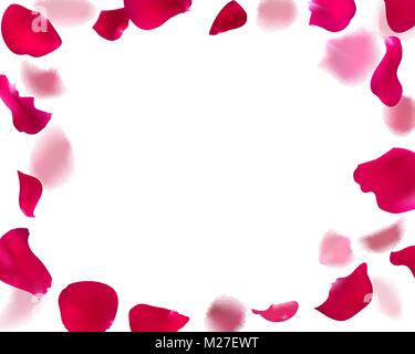 Invitation template with rose petals Stock Vector