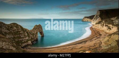 Durdle Door a natural limestone arch on the Jurassic Coast in Dorset Stock Photo