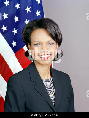 Official portrait of the 66th United States Secretary of State, Condoleezza Rice.  Doctor Rice took office on January 26, 2005.  She previously served President George W. Bush as National Security Advisor..Credit: Department of State via CNP /MediaPunch Stock Photo