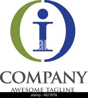 strong modern Business corporate letter I logo design vector. Stock Vector