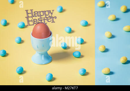 Happy Easter Still Life Composition Stock Photo