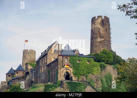 Thurant fortress at the village Alken, Moselle river, Rhineland-Palatinate, Germany, Europe Stock Photo