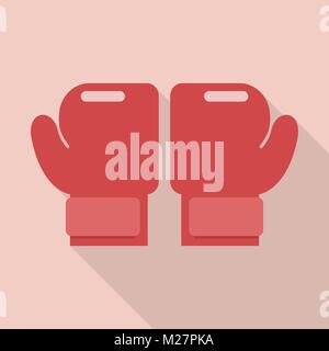 Boxing gloves in flat style. Vector illustration Stock Vector