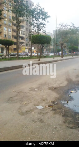 view of cars in street at cairo, egypt Stock Photo