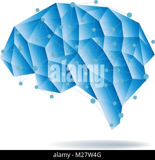 Human brain anatomy structure vector illustration. Stock Vector