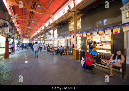 DUBAI, UNITED ARAB EMIRATES - JAN 02, 2018: City of gold is a bazaar in Dubai with a lot of shops who sell golden jewelry. It's a famous place visited Stock Photo