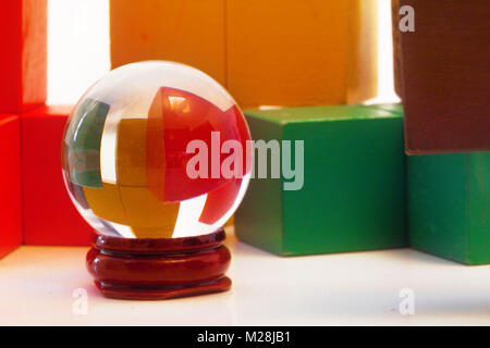 background in the style of multi-colored cubes Stock Photo