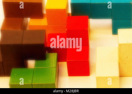 background in the style of multi-colored cubes Stock Photo
