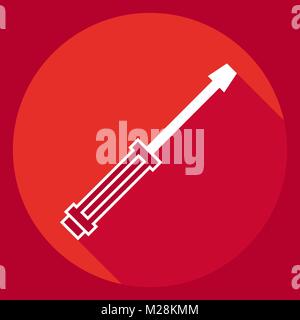 Linear turn-screw icon flat style Stock Vector