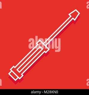 Linear turn-screw icon flat style Stock Vector