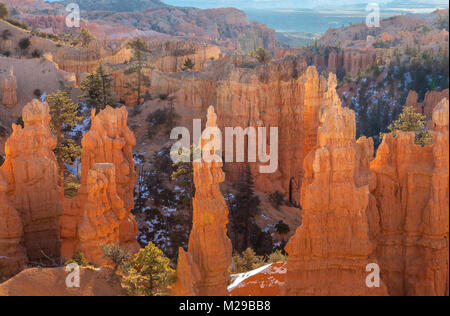 The landscape at Fairyland Canyon in Bryce Canyon National Park, Utah, United States, in morning Stock Photo
