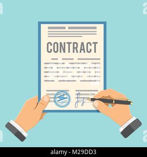 Businessman Signing Contract Stock Vector