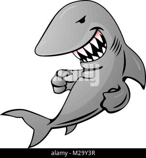 Cartoon Shark Vector Illustration Cartoon Shark Vector Illustration Stock Vector