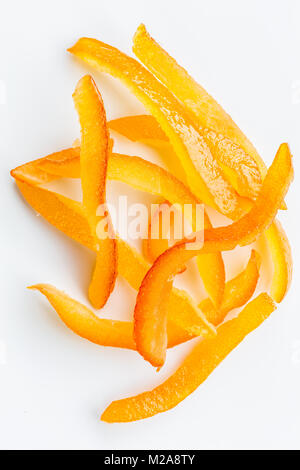 Candied orange peel, cut into sticks Stock Photo