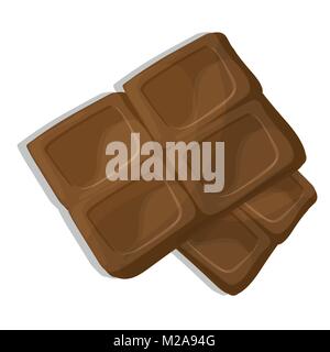 Chocolate pieces, cartoon vector illustration Stock Vector