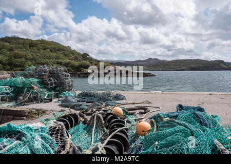 Gairloch Harbour in Wester Ross, Norther Highlands of Scotland.UK. Stock Photo