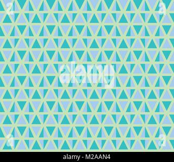 Seamless geometric vector pattern with blue triangles. Stock Vector