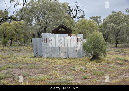 humerous outback toilet in queensland australia Stock Photo